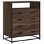 kommode 70x41x83,5 cm konstrueret træ brun egetræsfarve