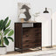 kommode 70x41x83,5 cm konstrueret træ brun egetræsfarve