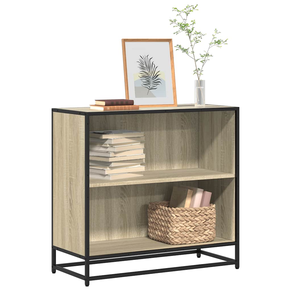 bogreol 80,5x35x76 cm konstrueret træ sonoma-eg billede
