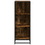 bogreol 40x35x107,5 cm konstrueret træ røget egetræ
