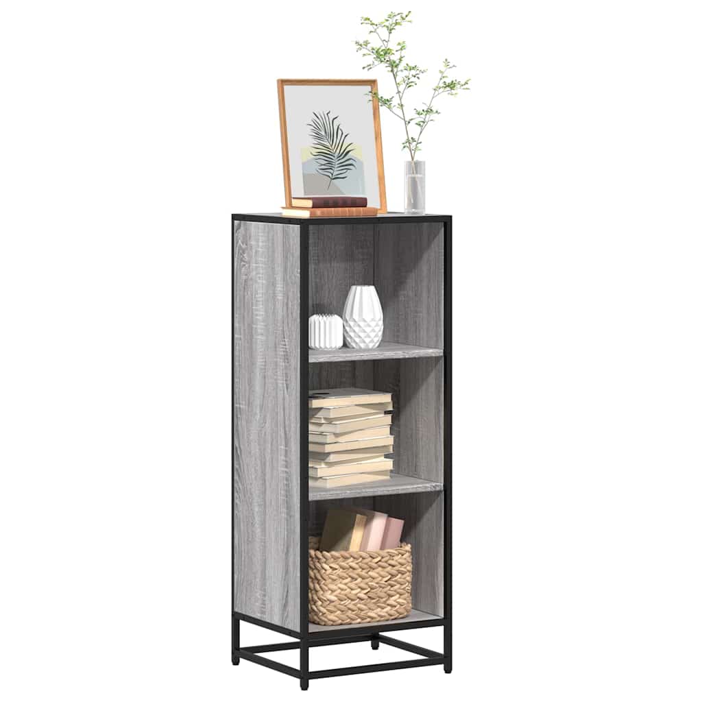 bogreol 40x35x107,5 cm konstrueret træ grå sonoma-eg billede