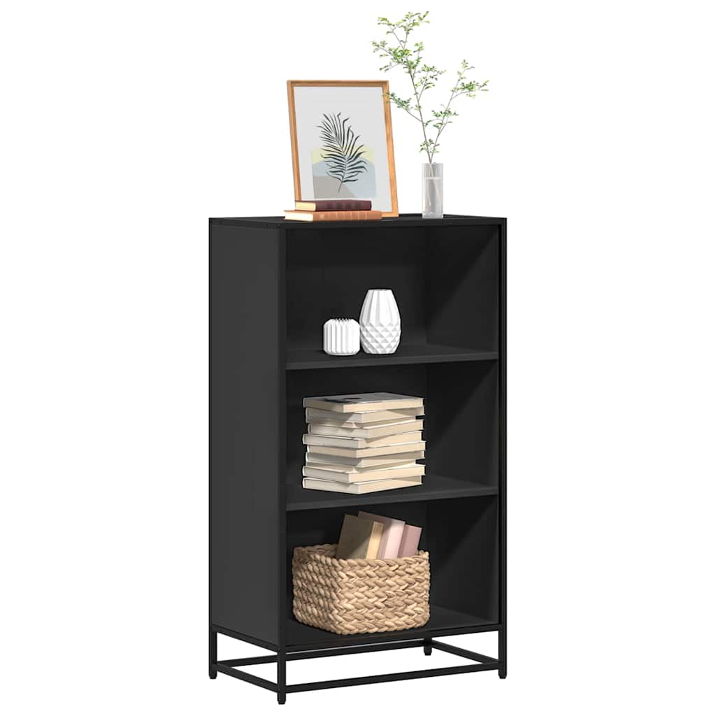 bogreol 60x35x107,5 cm konstrueret træ sort billede