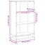 bogskab 60x35x107,5 cm konstrueret træ røget egetræ