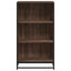 bogskab 60x35x107,5 cm konstrueret træ brun egetræ