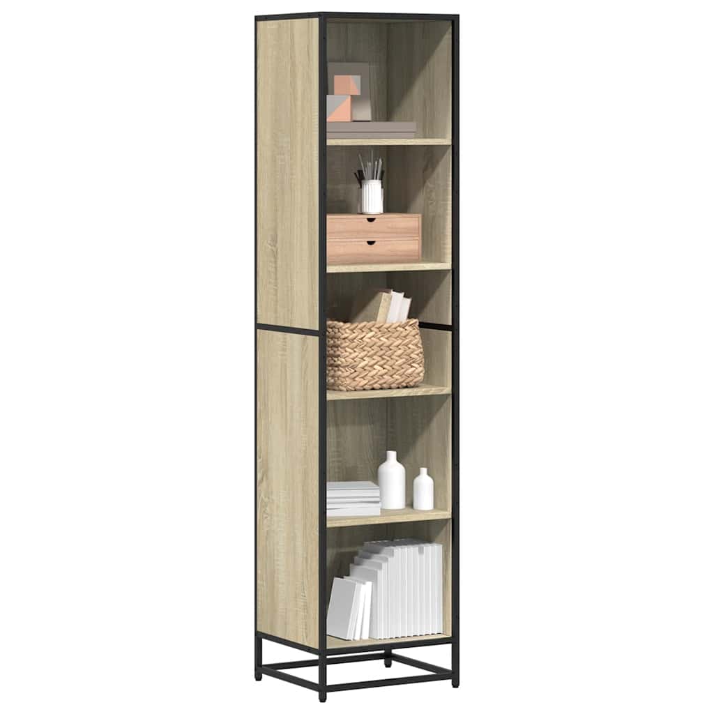 bogreol 40x35x170,5 cm konstrueret træ sonoma-eg billede