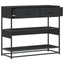 konsolbord 90x35x80 cm konstrueret træ sort