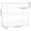 konsolbord 90x35x80 cm konstrueret træ sort