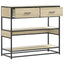 konsolbord 90x35x80 cm konstrueret træ sonoma-eg