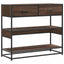 konsolbord 90x35x80 cm konstrueret træ brun egetræsfarve