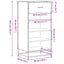 skostativ 48x38x97,5 cm konstrueret træ sort