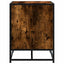 skobænk 100x40x53,5 cm konstrueret træ metal røget egetræsfarve