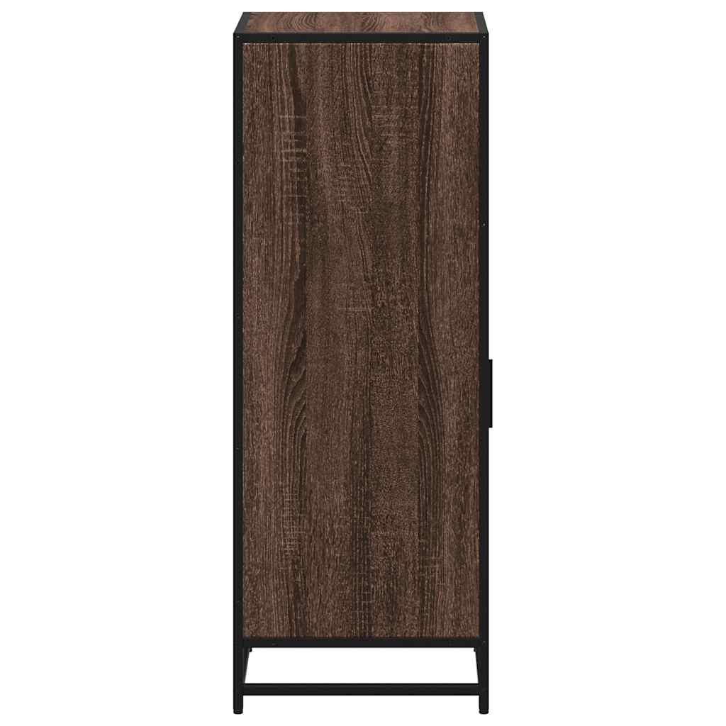 badeværelsesskab 35x37,5x100 cm konstrueret træ brunt egetræ