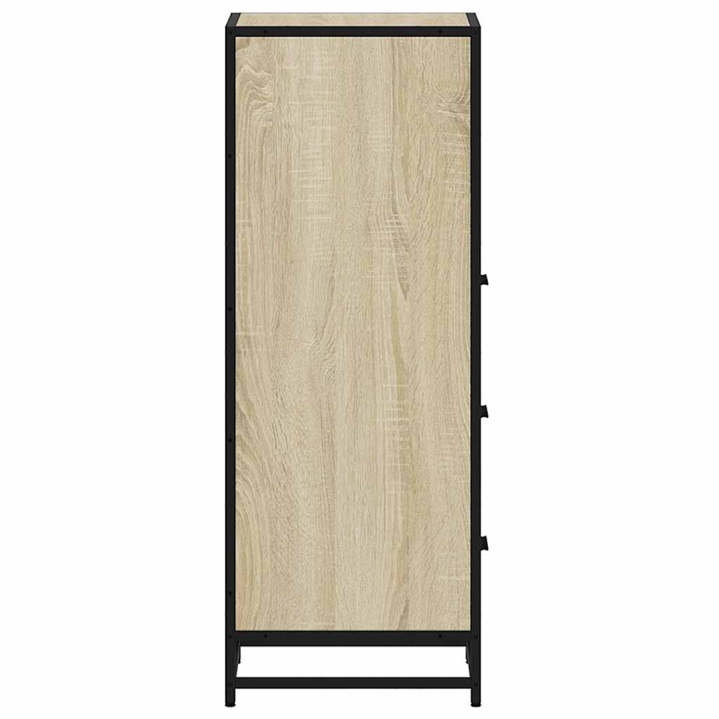 badeværelsesskab 35x37,5x100 cm konstrueret træ sonoma-eg