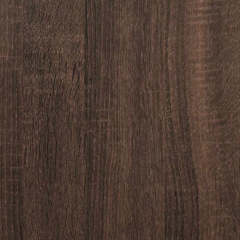 skab til håndvask til badeværelse 65x33x60 cm brunt egetræ