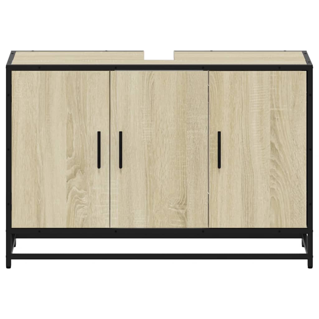 badeværelsesvaskeskab Sonoma eg 90x33x60 cm konstrueret træ