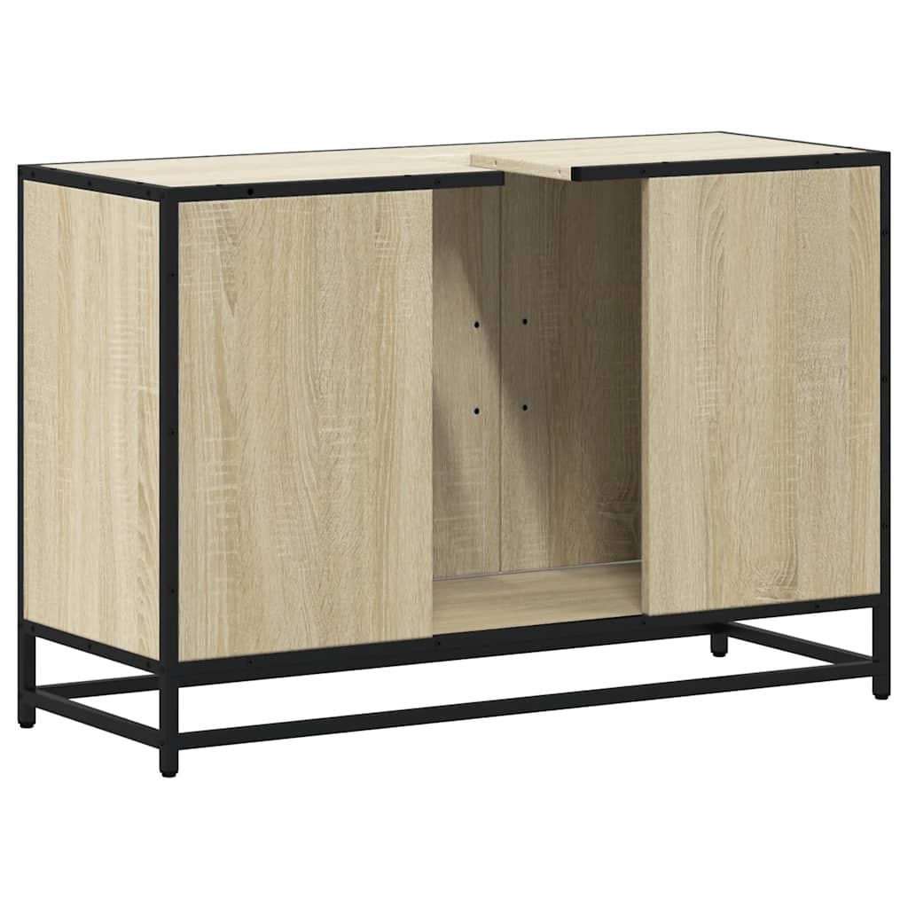 badeværelsesvaskeskab Sonoma eg 90x33x60 cm konstrueret træ