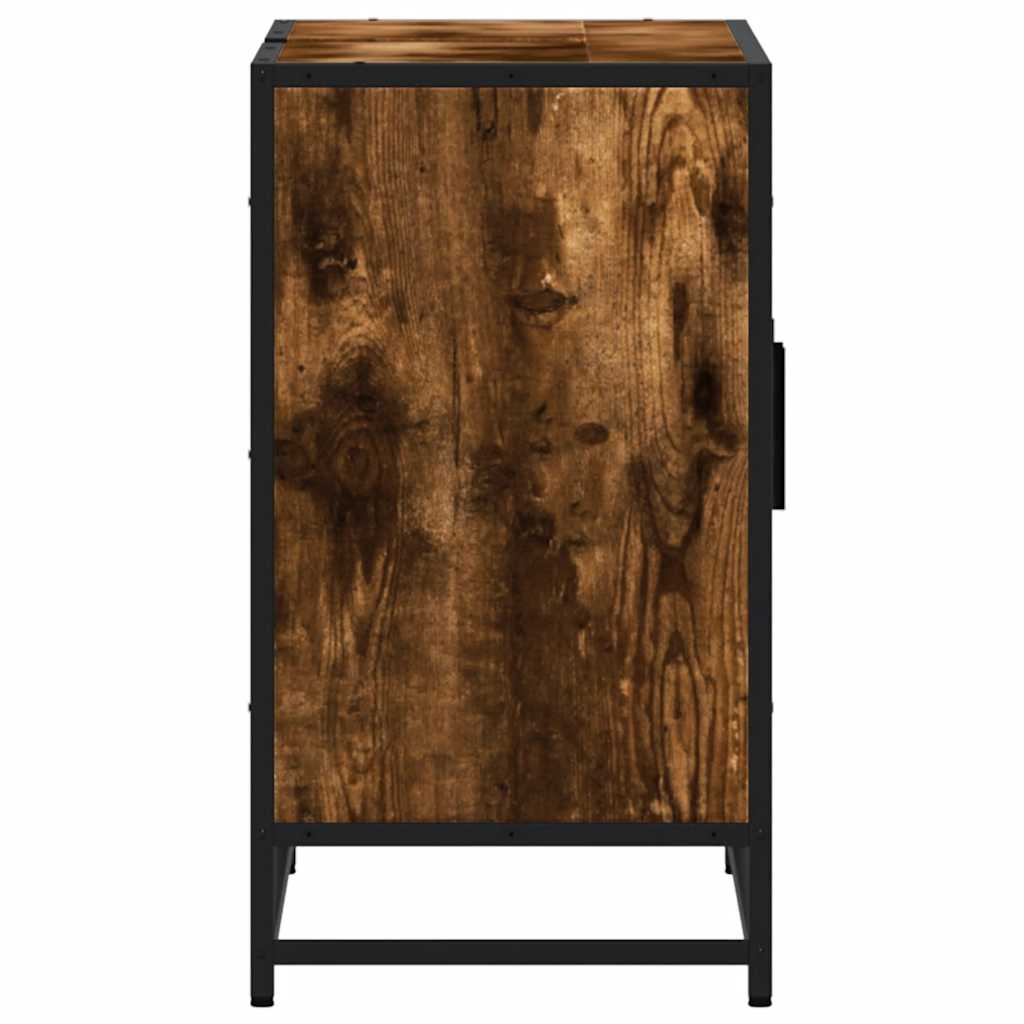 skab til håndvask til badeværelse 90x33x60 cm røget eg