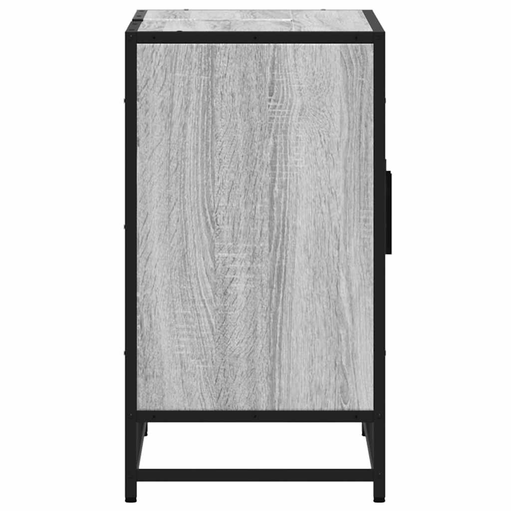skab til håndvask til badeværelse 90x33x60 cm grå sonoma