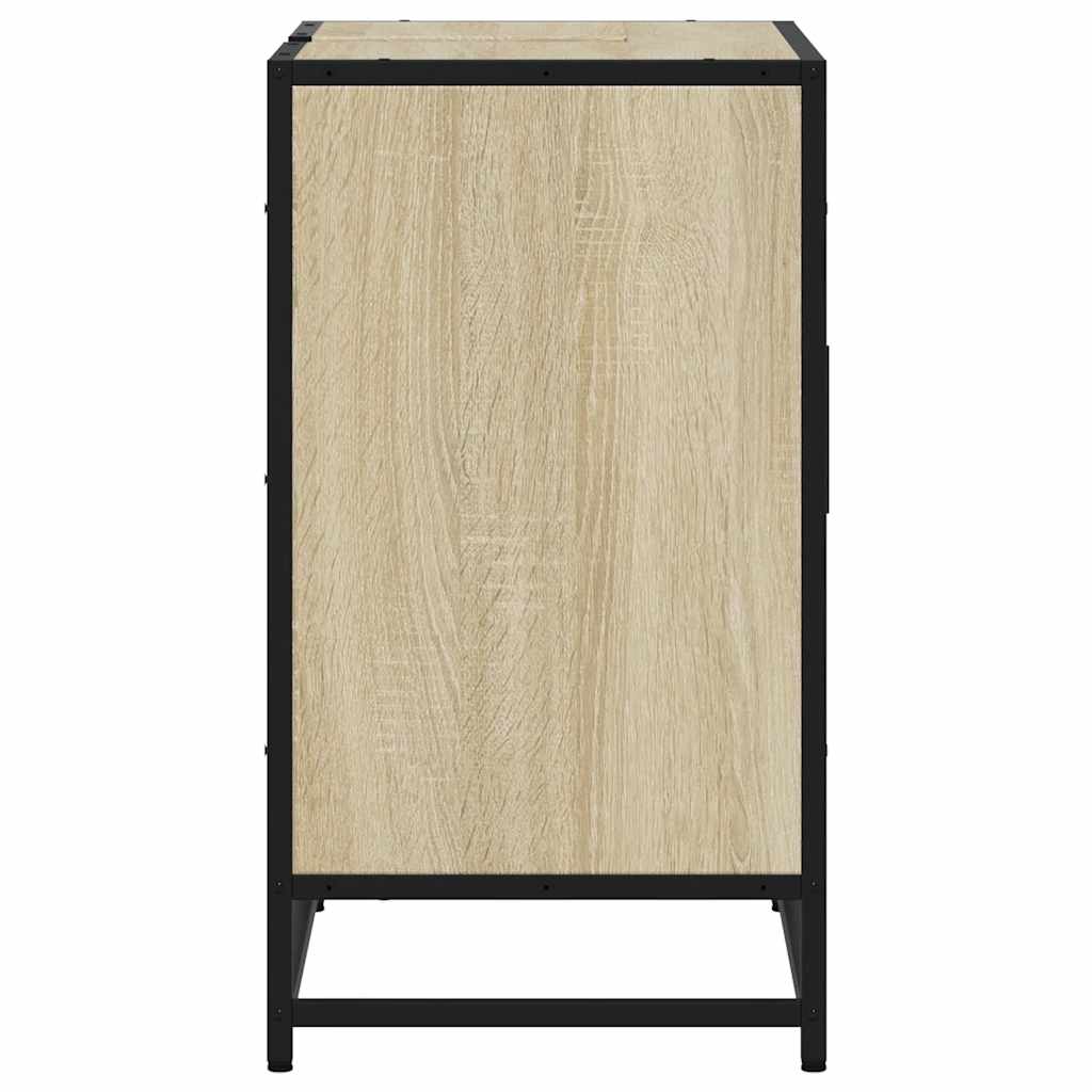 underskab til badeværelse 65x33x60 cm konstrueret træ sonoma-eg