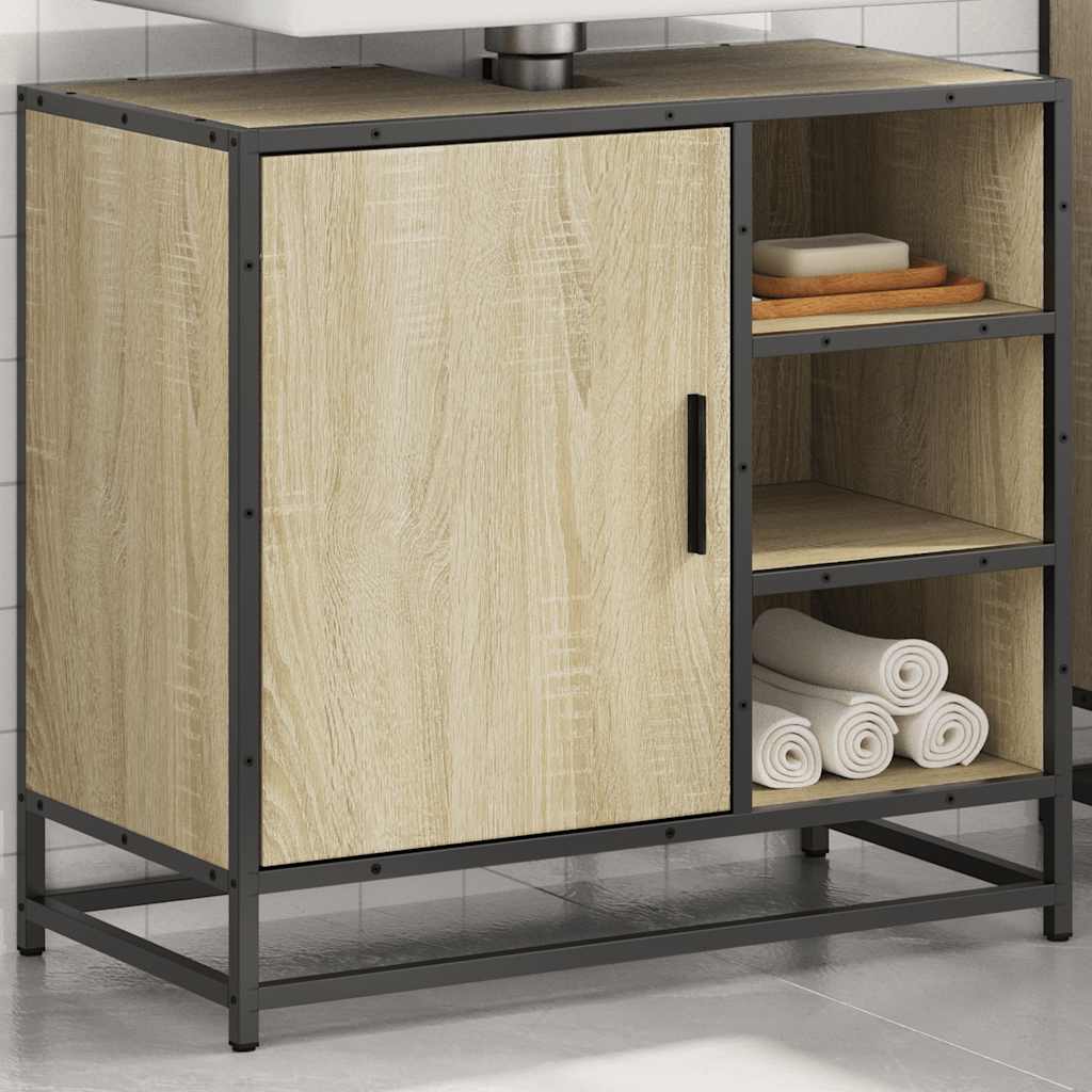 badeværelsesvaskeskab Sonoma eg 65x33x60 cm konstrueret træ
