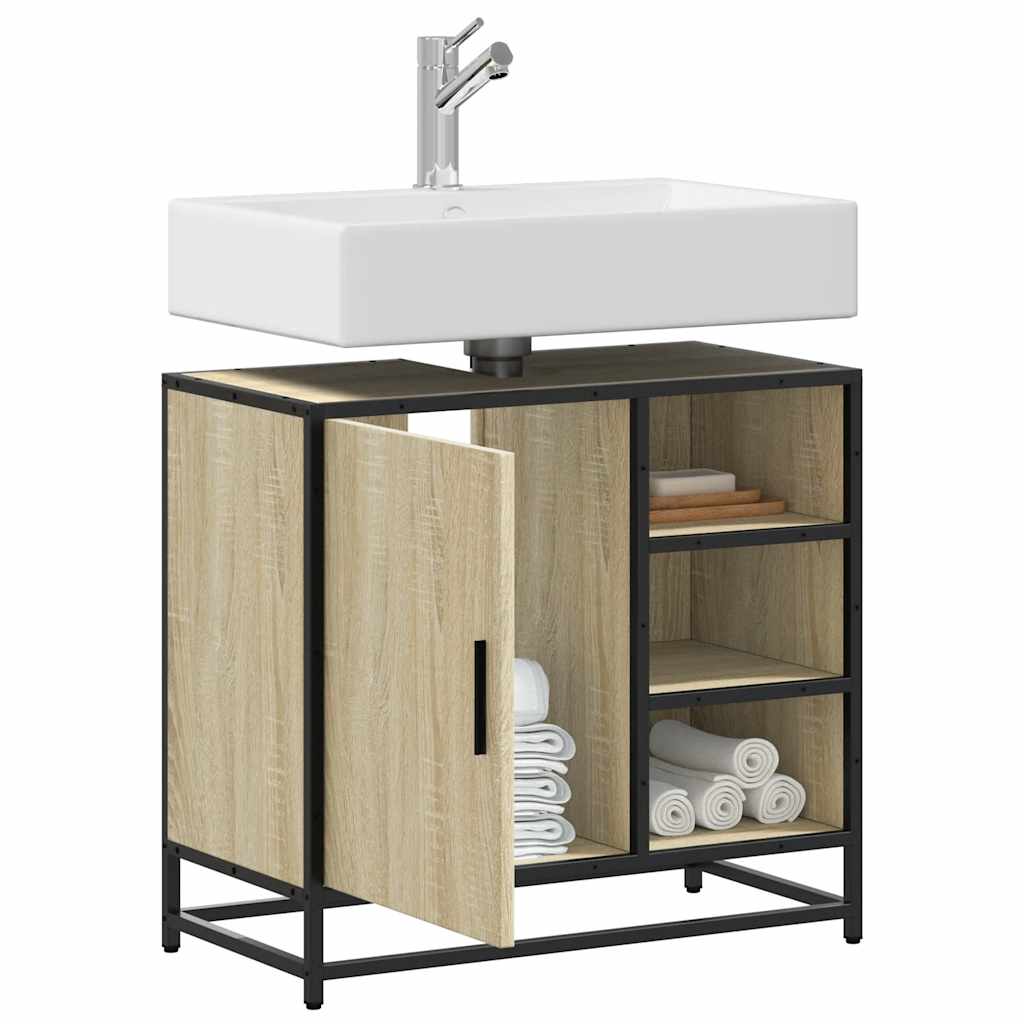 badeværelsesvaskeskab Sonoma eg 65x33x60 cm konstrueret træ