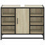 badeværelsesvaskeskab Sonoma eg 80x33x60 cm konstrueret træ