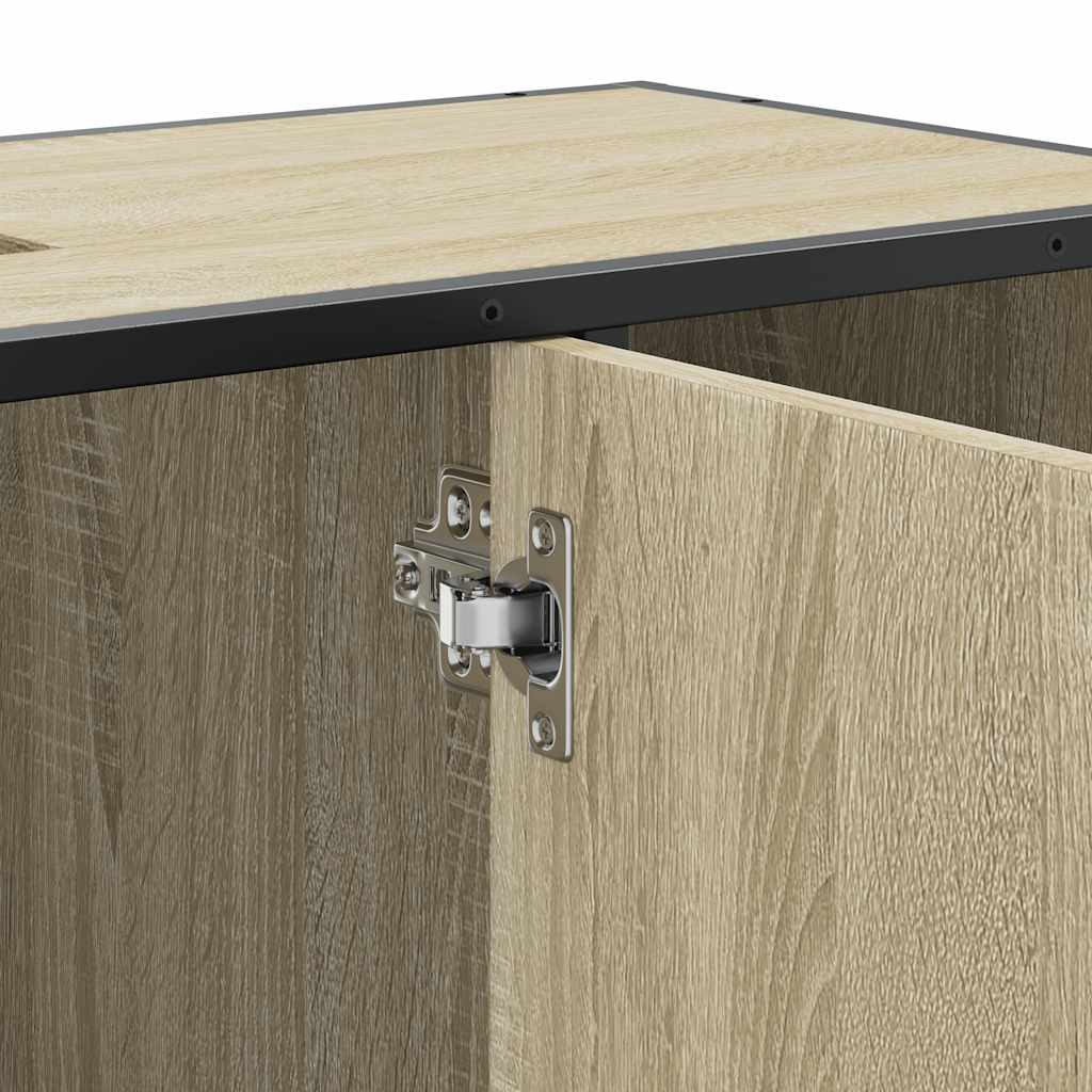badeværelsesvaskeskab Sonoma eg 80x33x60 cm konstrueret træ