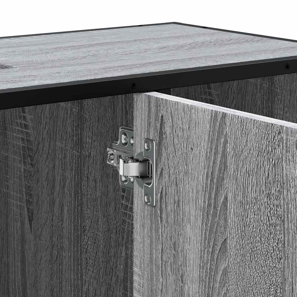 underskab til håndvask 80x33x60 cm konstrueret træ grå sonoma
