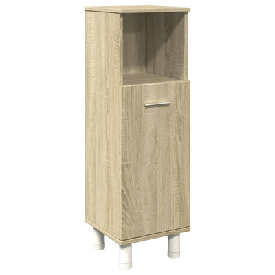 badeværelsesskab 30,5x30x95 cm konstrueret træ sonoma-eg