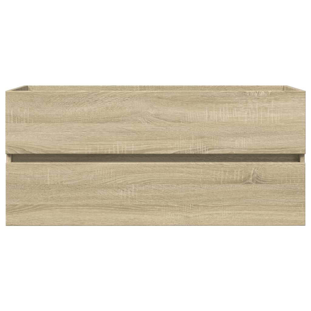 underskab til håndvask 100x38,5x45 cm konstrueret træ sonoma-eg