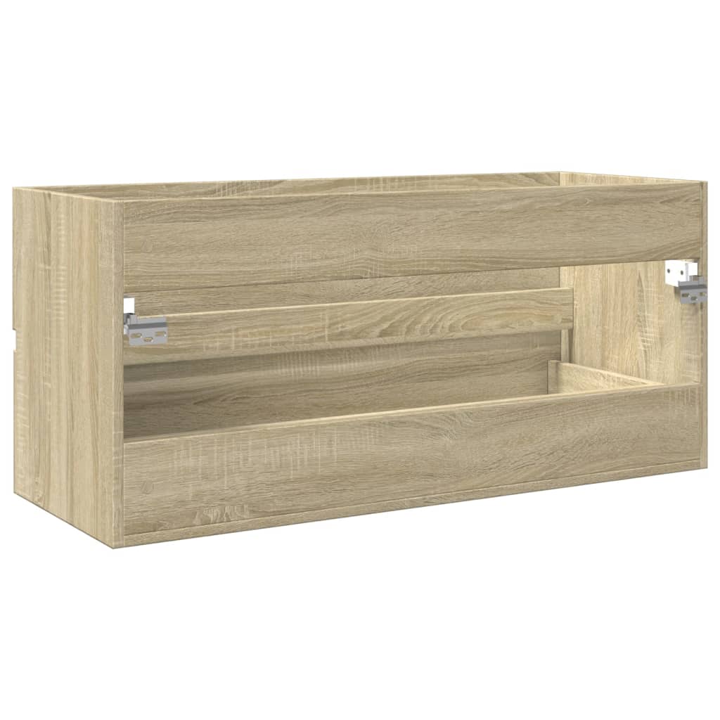 underskab til håndvask 100x38,5x45 cm konstrueret træ sonoma-eg