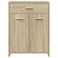 badeværelsesskab 60x33x80 cm konstrueret træ sonoma-eg