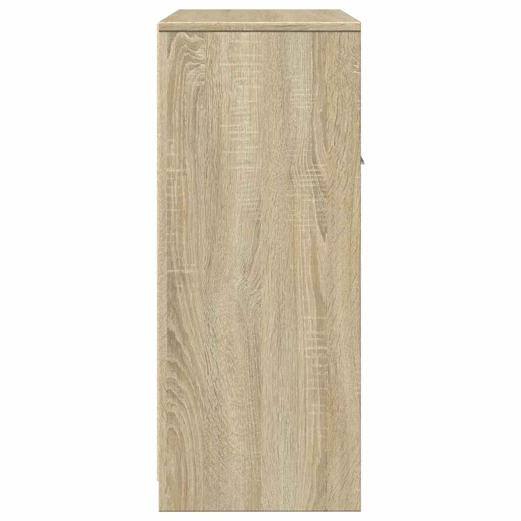 badeværelsesskab 60x33x80 cm konstrueret træ sonoma-eg