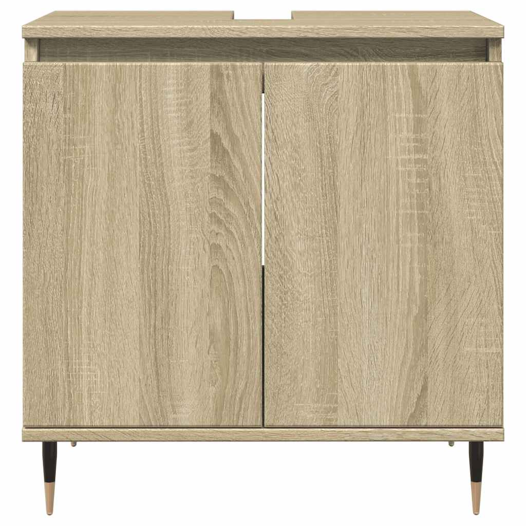 badeværelsesskab 58x33x60 cm konstrueret træ sonoma-eg