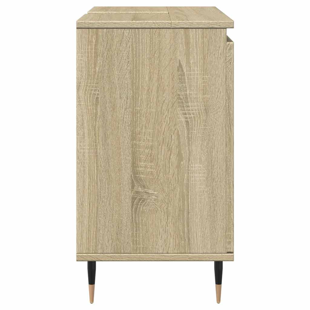 badeværelsesskab 58x33x60 cm konstrueret træ sonoma-eg