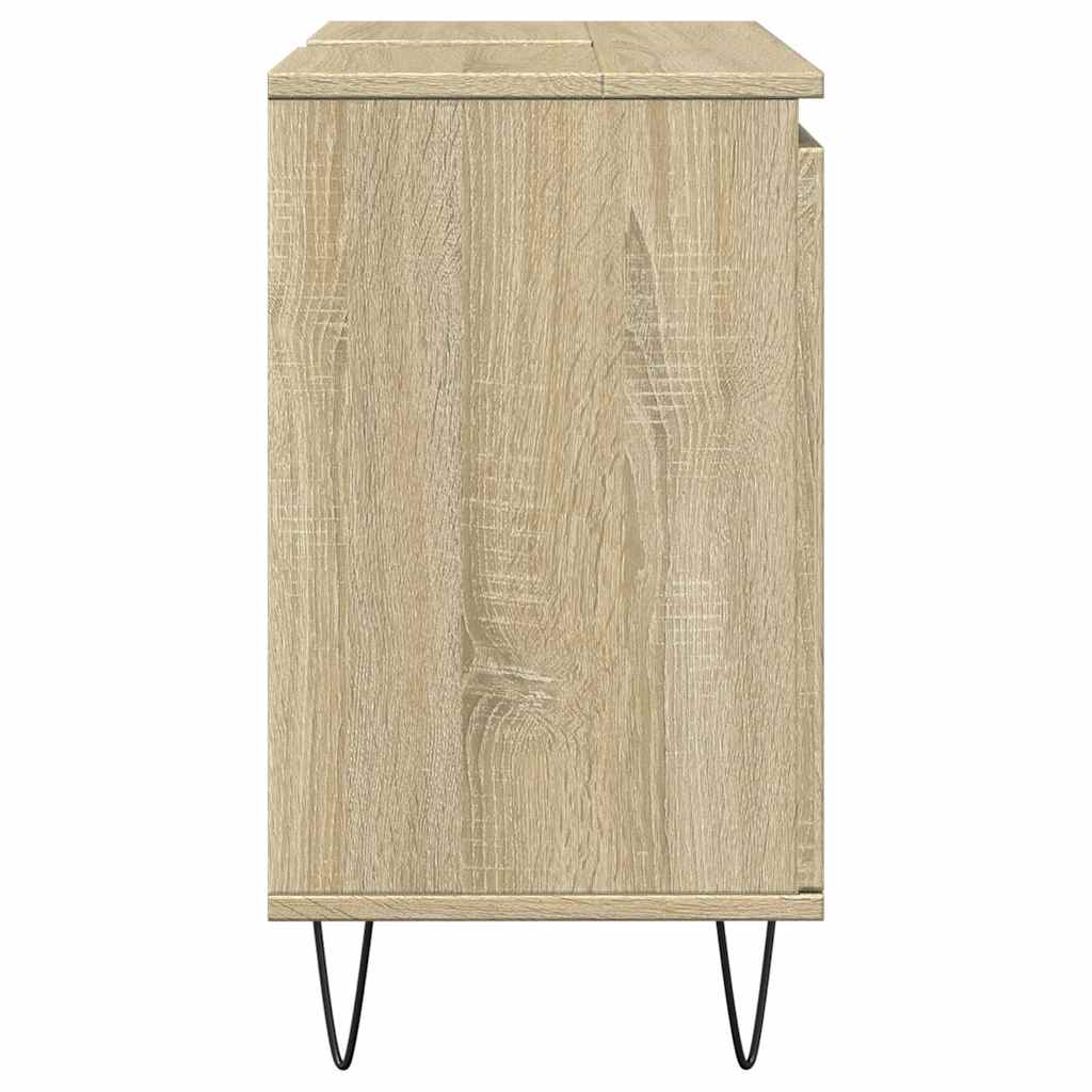 badeværelsesskab 58x33x60 cm konstrueret træ sonoma-eg