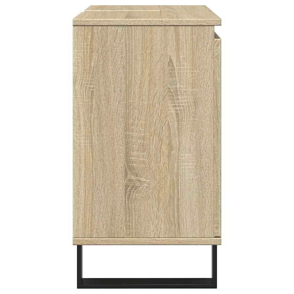 badeværelsesskab 58x33x60 cm konstrueret træ sonoma-eg