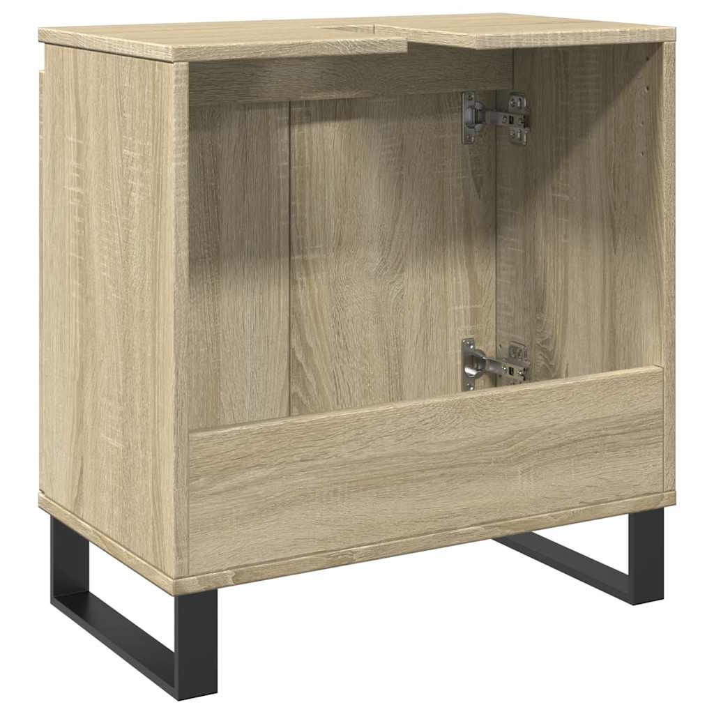 badeværelsesskab 58x33x60 cm konstrueret træ sonoma-eg