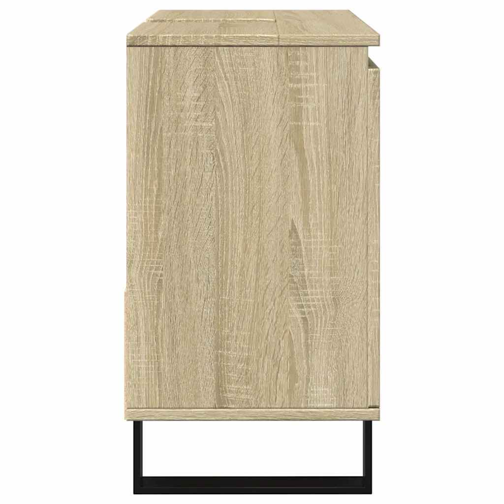 badeværelsesskab 65x33x60 cm konstrueret træ sonoma-eg