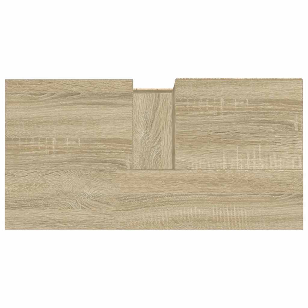 badeværelsesskab 65x33x60 cm konstrueret træ sonoma-eg