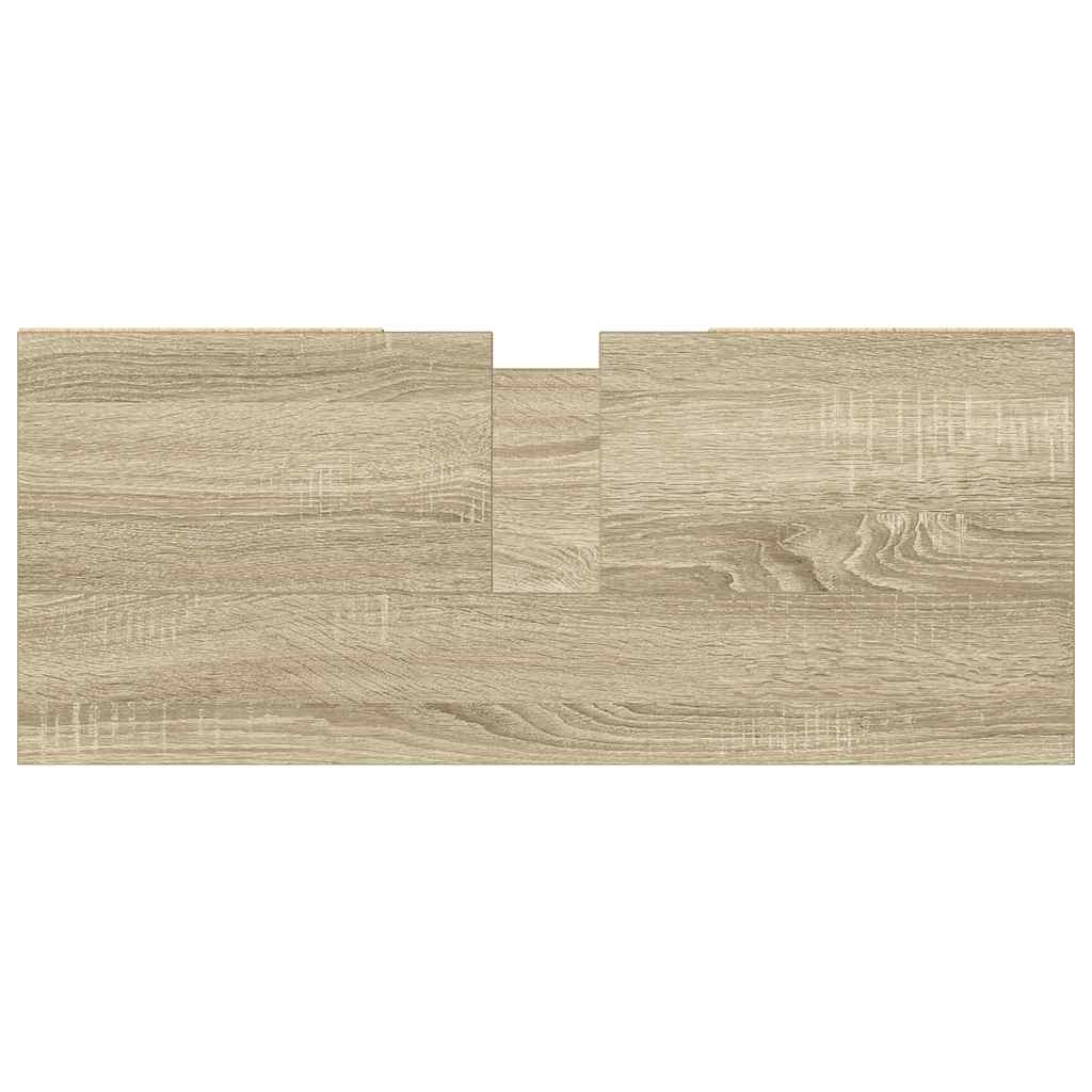 badeværelsesskab 80x33x60 cm konstrueret træ sonoma-eg