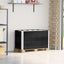 pallerammer 3 stk. 100x50 cm massivt fyrretræ sort