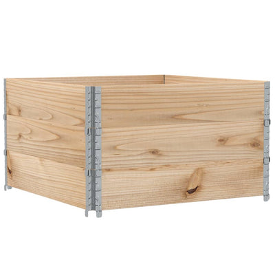 pallerammer 3 stk. 100x100 cm massivt fyrretræ