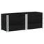 pallerammer 3 stk. 150x50 cm massivt fyrretræ sort