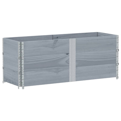 pallerammer 3 stk. 150x50 cm massivt fyrretræ grå