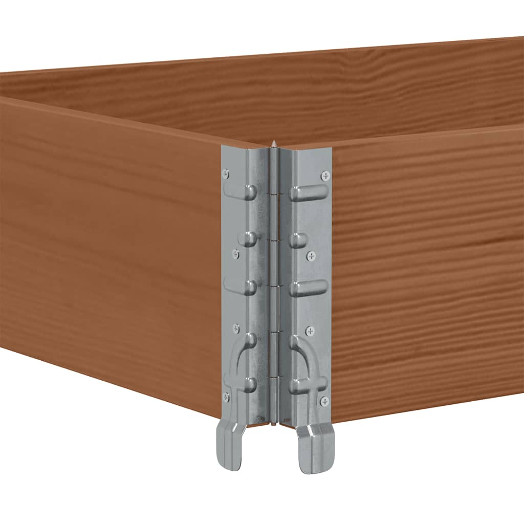 pallerammer 3 stk. 150x50 cm massivt fyrretræ brun