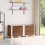 pallerammer 3 stk. 150x50 cm massivt fyrretræ brun
