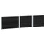 pallerammer 3 stk. 150x100 cm massivt fyrretræ sort