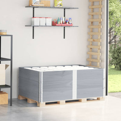 pallerammer 3 stk. 150x100 cm massivt fyrretræ grå