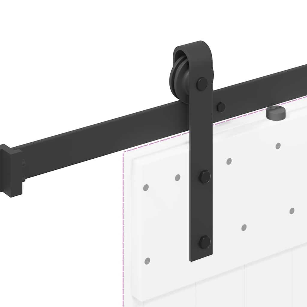 skinnesæt til skydedør 152,5 cm stål sort